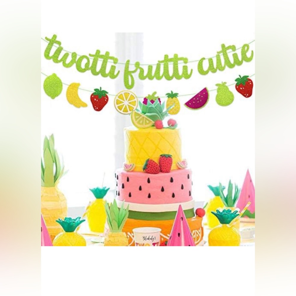 🍍2nd Birthday Decor “Twotti Fruity” Banner!